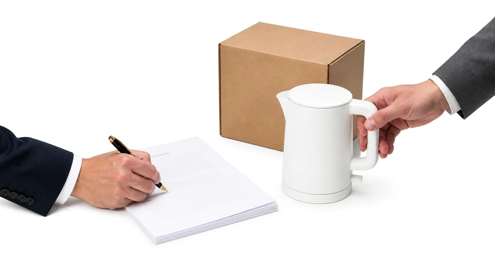 GPSR contracts: signing a supply contract with the product sample on the table